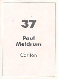 1990 Select AFL Stickers #37 Paul Meldrum Back